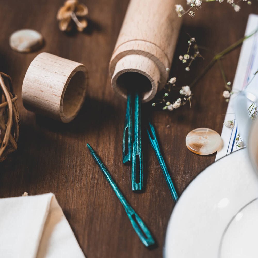 mindful teal wooden markers